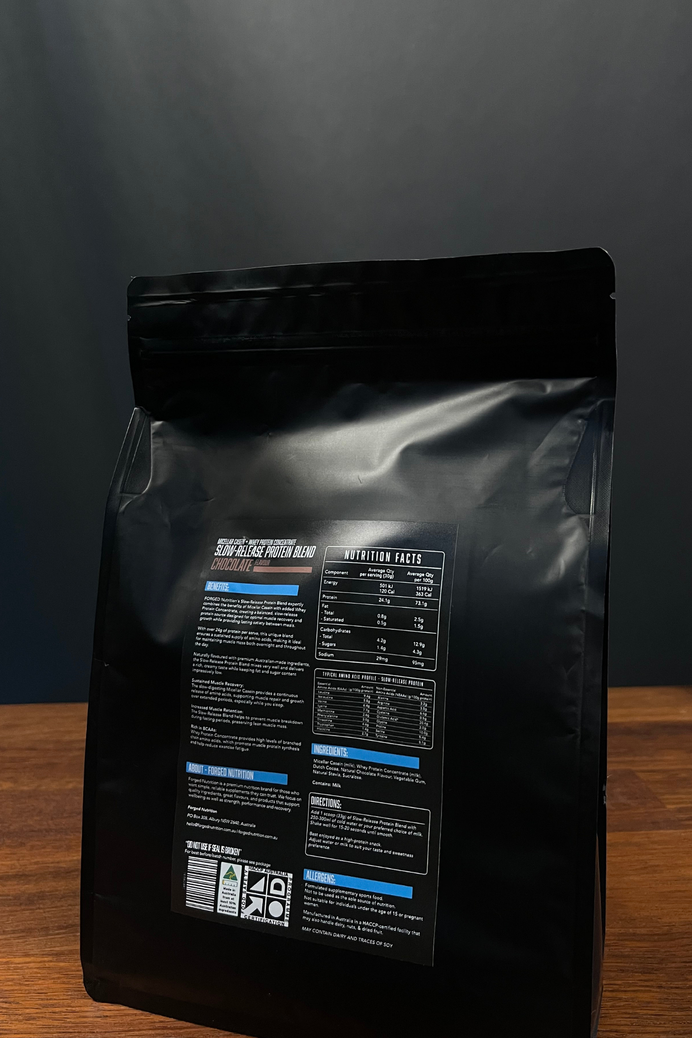 Slow-Release Protein Blend (Micellar Casein + 10% WPC) Chocolate 1kg