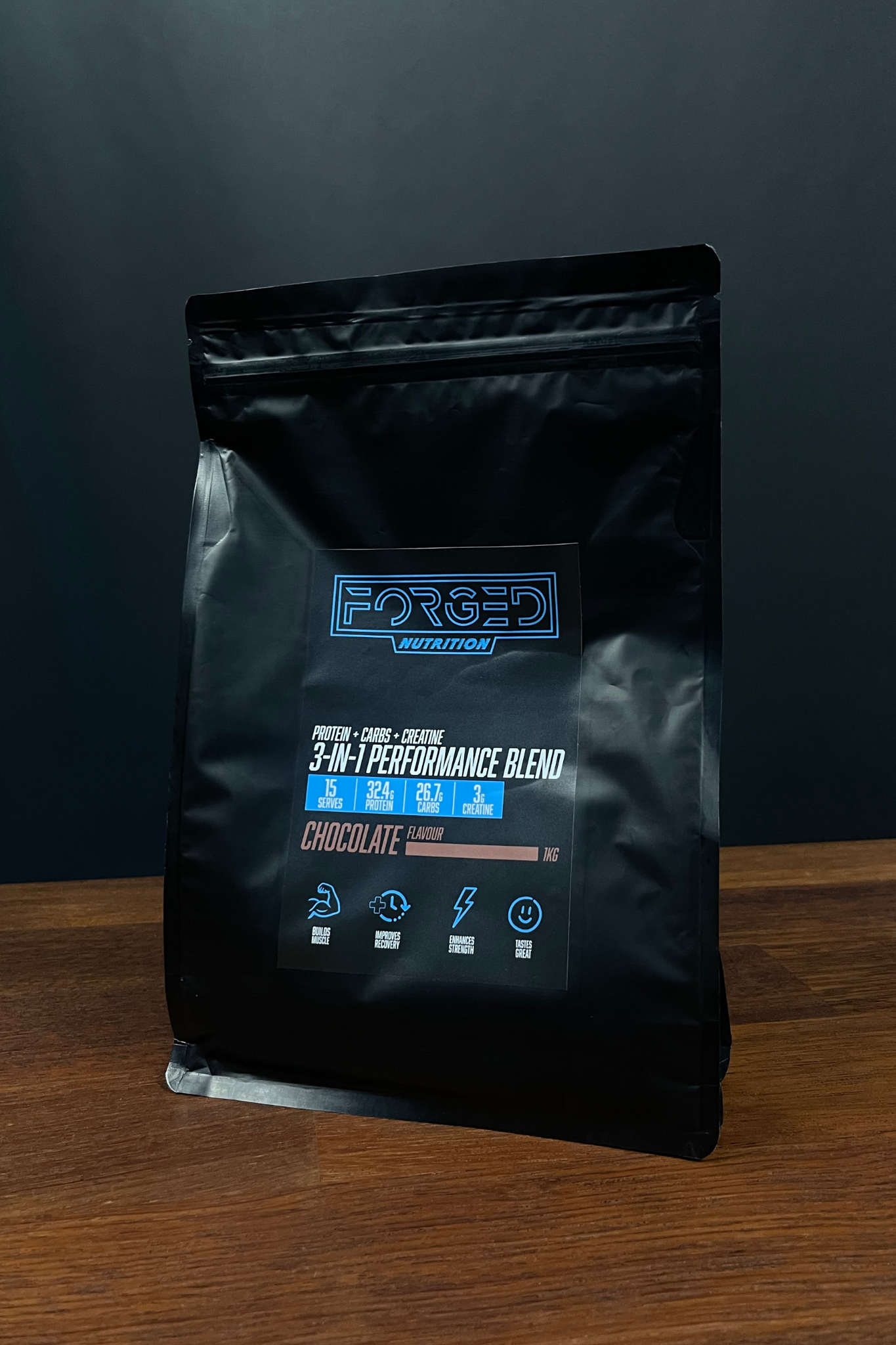 3-in-1 Performance Blend (Protein, Carbs + Creatine) Chocolate 1kg