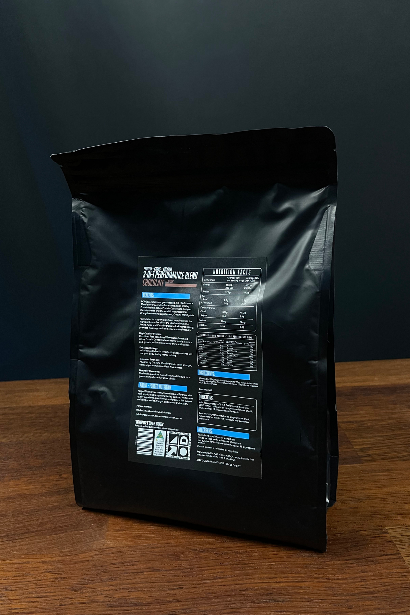 3-in-1 Performance Blend (Protein, Carbs + Creatine) Chocolate 1kg