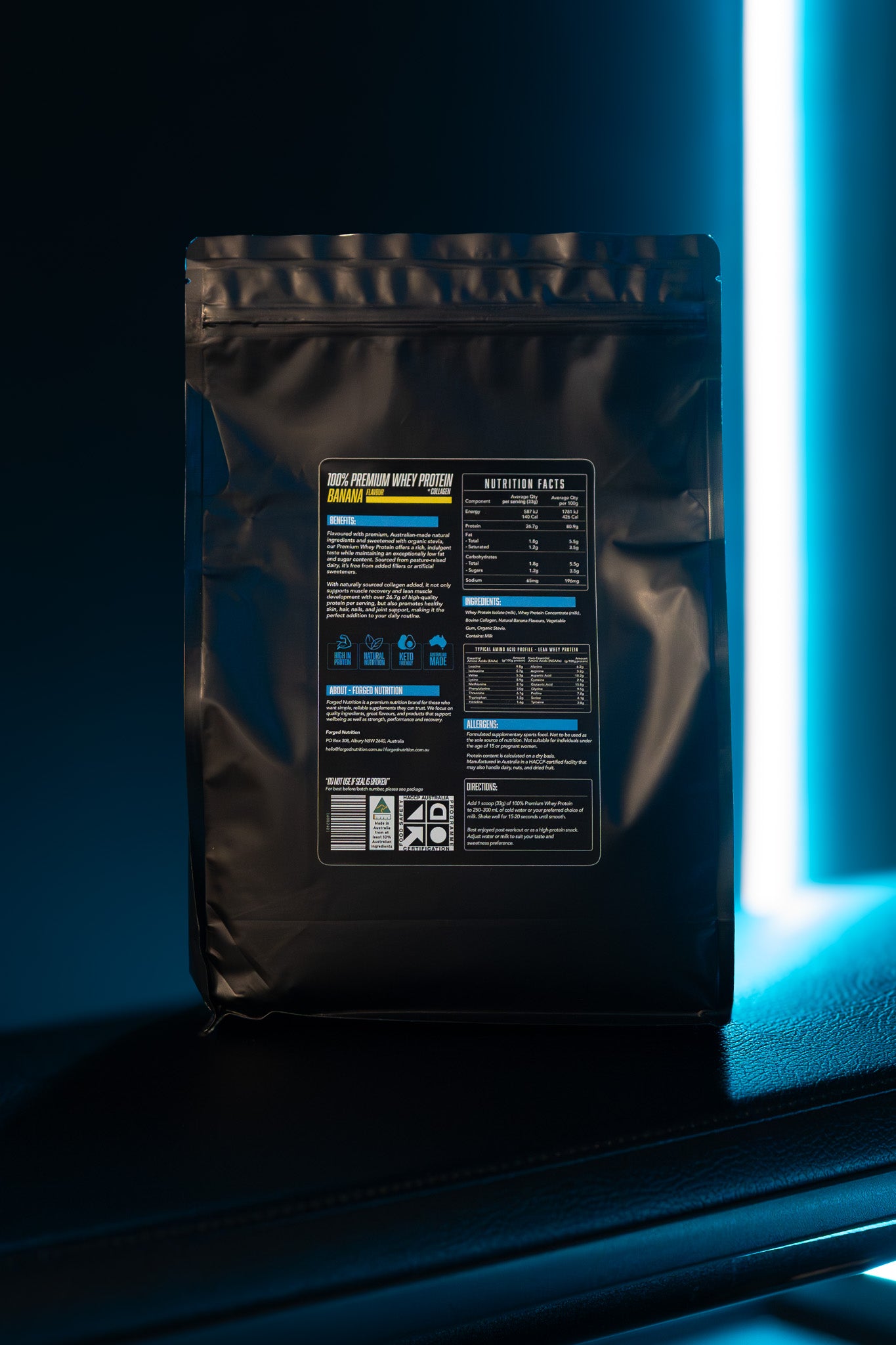 100% Premium Whey Protein + Collagen (Banana) 1kg