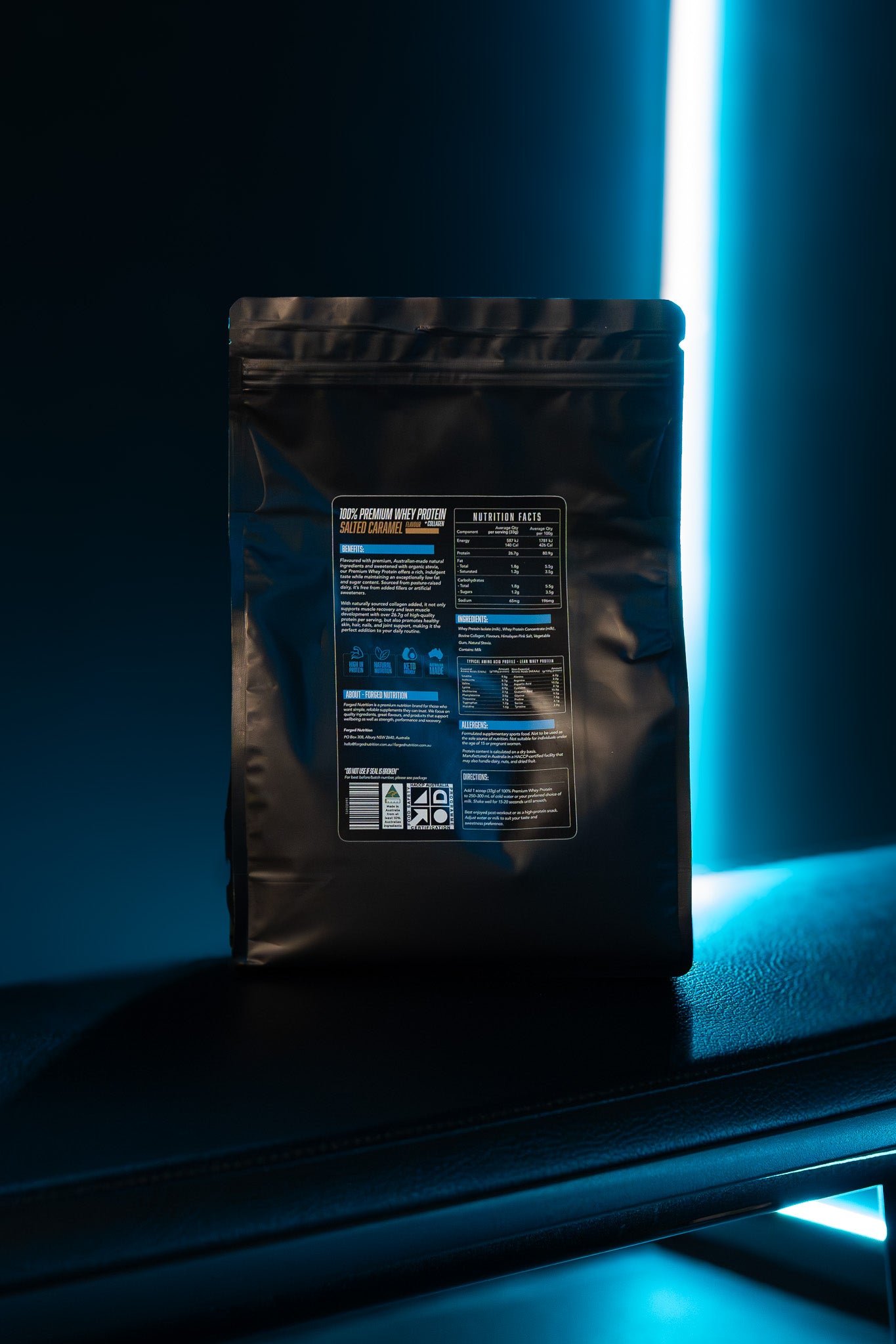 100% Premium Whey Protein + Collagen (Salted Caramel) 1kg