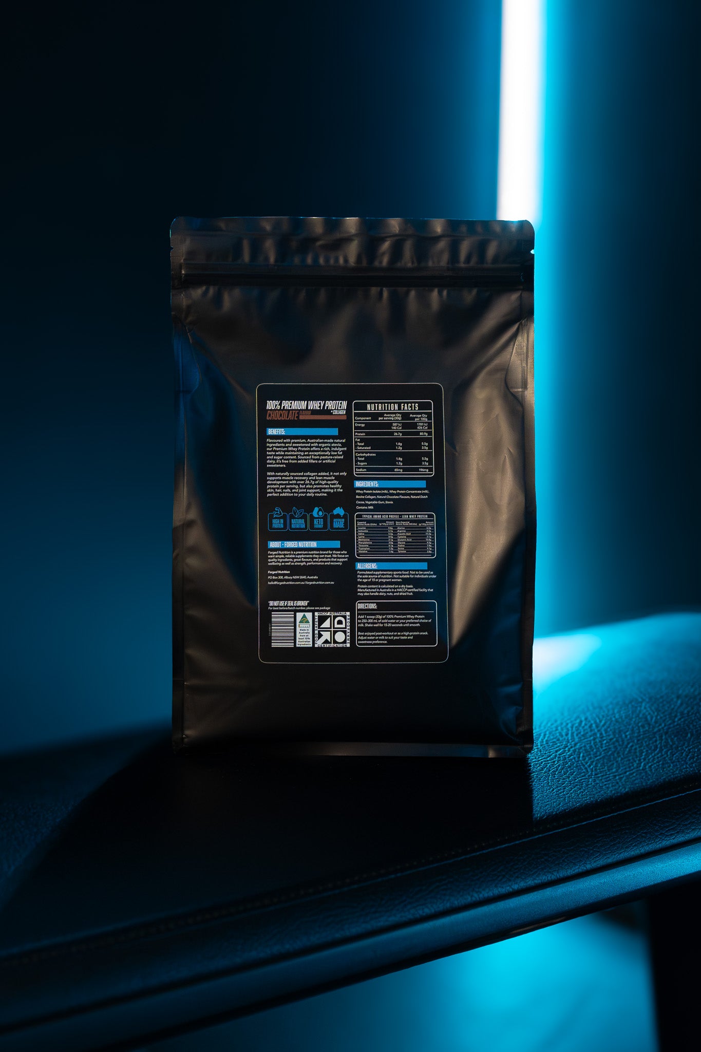 100% Premium Whey Protein + Collagen (Chocolate) 1kg